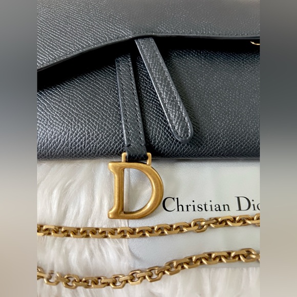 DIOR Saddle Long Wallet with Chain Bag leather crossbody. SOLD - Picture 2 of 16
